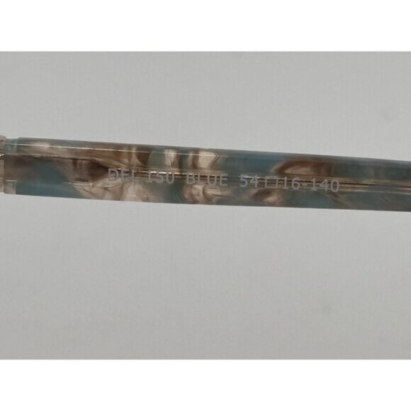 DELANCY DEL 150 BLUE 54-16-140 Blue Brown Marble Glitter Plastic Glasses Frames - Picture 9 of 9